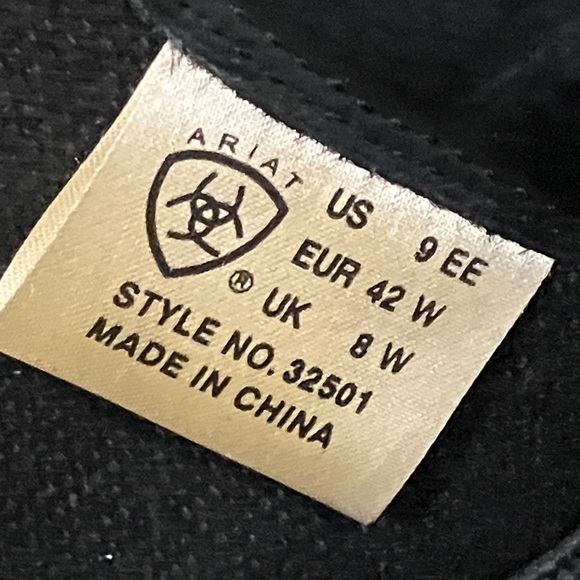 Ariat Men's size 9 wide Black laced Leather heritage kiltie Boots style 32501 - Picture 2 of 16